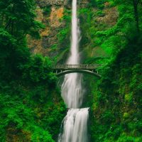 Tall waterfall with bridge above waterfall foogallery sample image 5